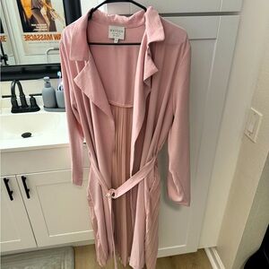 Boutique Long Pink Overcoat Jacket